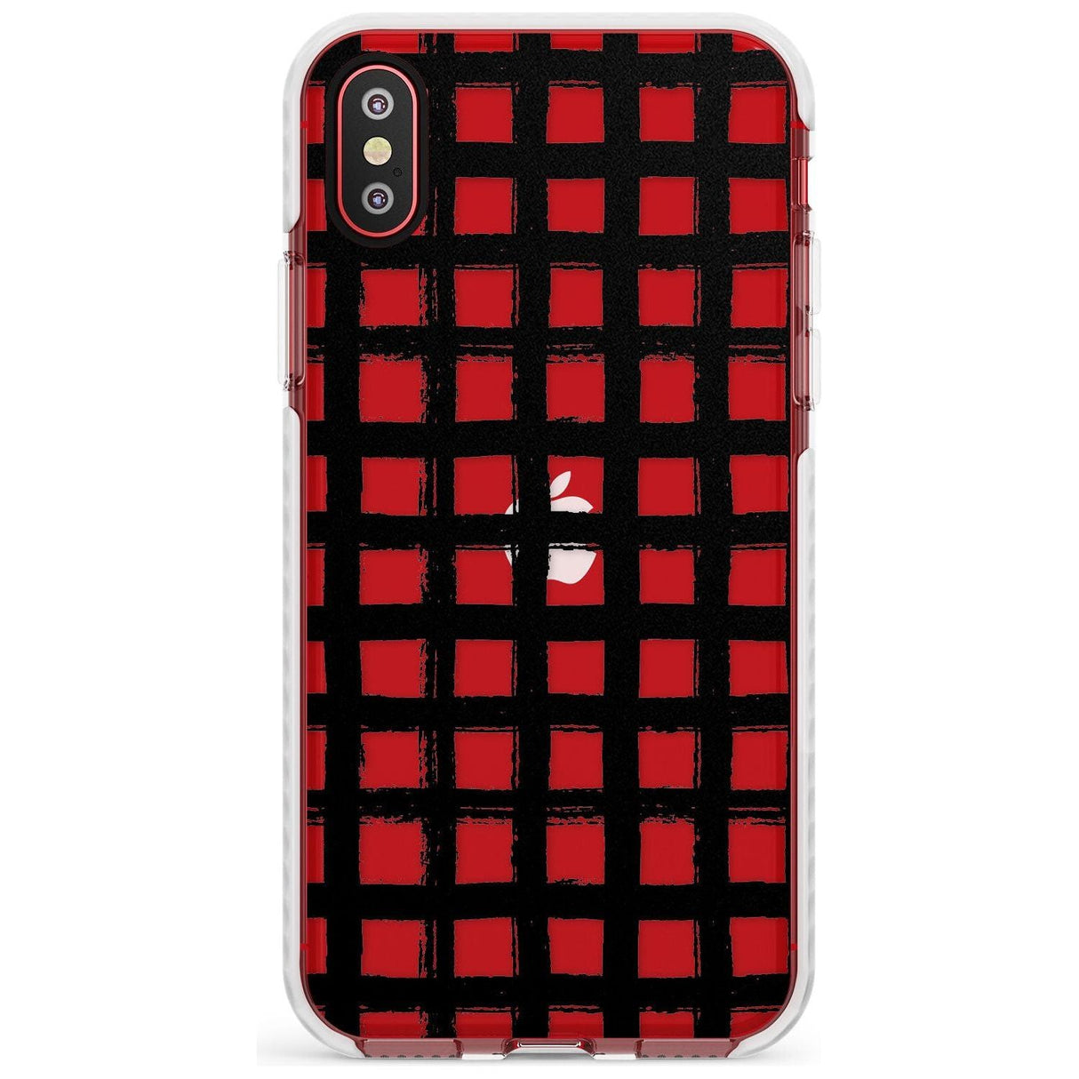 Messy Black Grid - Clear Slim TPU Phone Case Warehouse X XS Max XR