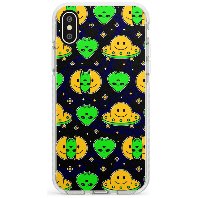 Alien Head Pattern Impact Phone Case for iPhone X XS Max XR