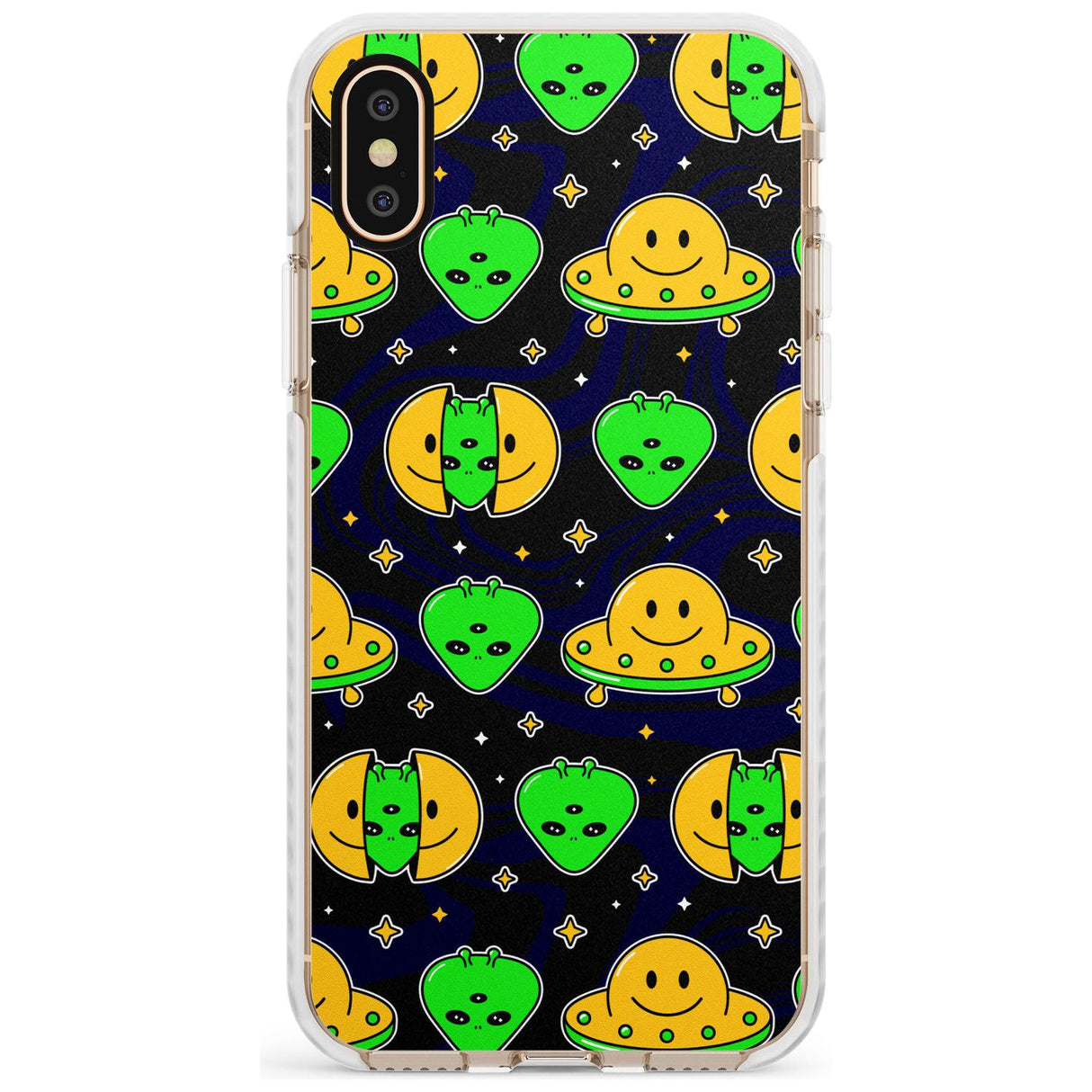 Alien Head Pattern Impact Phone Case for iPhone X XS Max XR