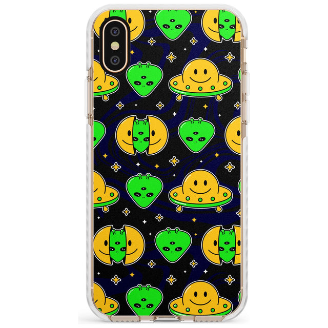 Alien Head Pattern Impact Phone Case for iPhone X XS Max XR