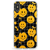 Acid Face Grid Pattern Impact Phone Case for iPhone X XS Max XR