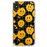 Acid Face Grid Pattern Impact Phone Case for iPhone X XS Max XR