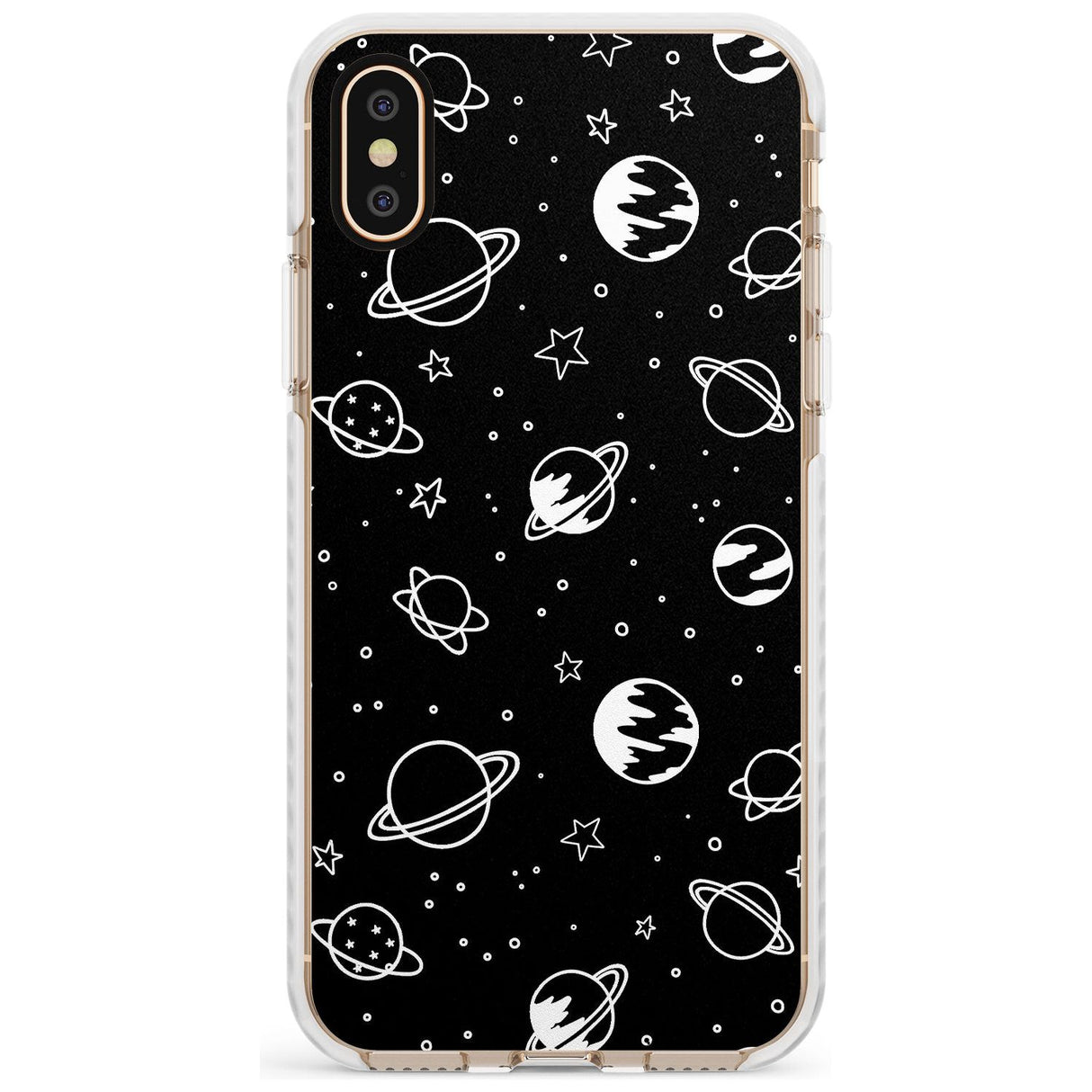 Outer Space Outlines: White on Black Slim TPU Phone Case Warehouse X XS Max XR