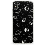 Outer Space Outlines: Clear on Black Slim TPU Phone Case Warehouse X XS Max XR