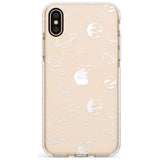 Outer Space Outlines: White on Clear Slim TPU Phone Case Warehouse X XS Max XR