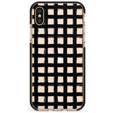 Messy Black Grid - Clear Pink Fade Impact Phone Case for iPhone X XS Max XR