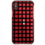 Messy Black Grid - Clear Pink Fade Impact Phone Case for iPhone X XS Max XR