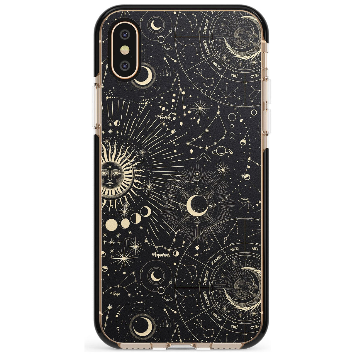 Suns & Zodiac Charts Pink Fade Impact Phone Case for iPhone X XS Max XR