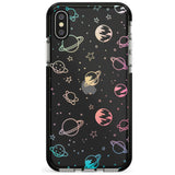 Outer Space Outlines: Pastels on Clear Pink Fade Impact Phone Case for iPhone X XS Max XR