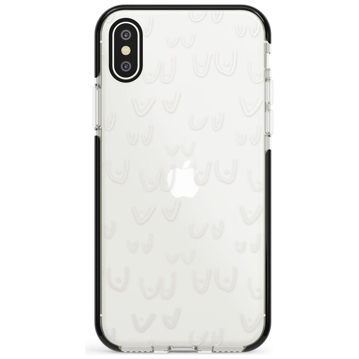 Boob Pattern (White) Pink Fade Impact Phone Case for iPhone X XS Max XR