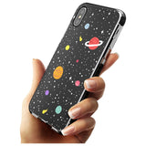 Cute Cartoon Planets Black Impact Phone Case for iPhone X XS Max XR