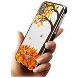 Personalised Autumn Leaves Black Impact Phone Case for iPhone X XS Max XR