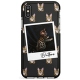 Personalised Bengal Cat Photo Black Impact Phone Case for iPhone X XS Max XR