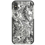 Personalised Chinese Tiger Pattern Black Impact Phone Case for iPhone X XS Max XR