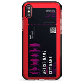 Personalised Concert Ticket Black Impact Phone Case for iPhone X XS Max XR