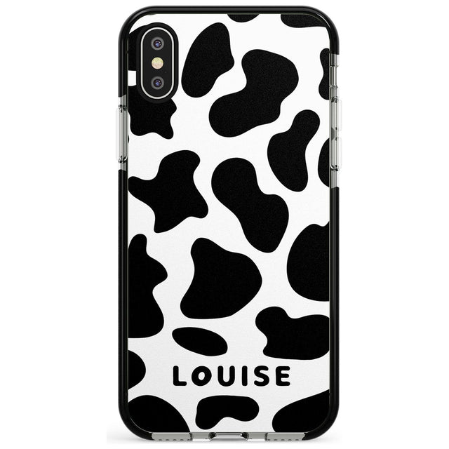 Custom Cow Print Pink Fade Impact Phone Case for iPhone X XS Max XR