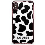 Custom Cow Print Pink Fade Impact Phone Case for iPhone X XS Max XR