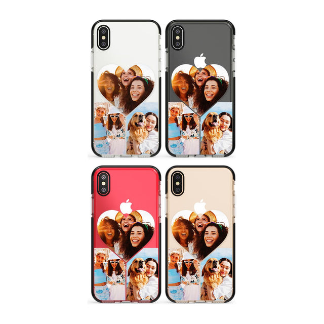 Personalised Heart Photo Grid Phone Case for iPhone X XS Max XR