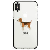 Hand Painted Beagle Black Impact Phone Case for iPhone X XS Max XR