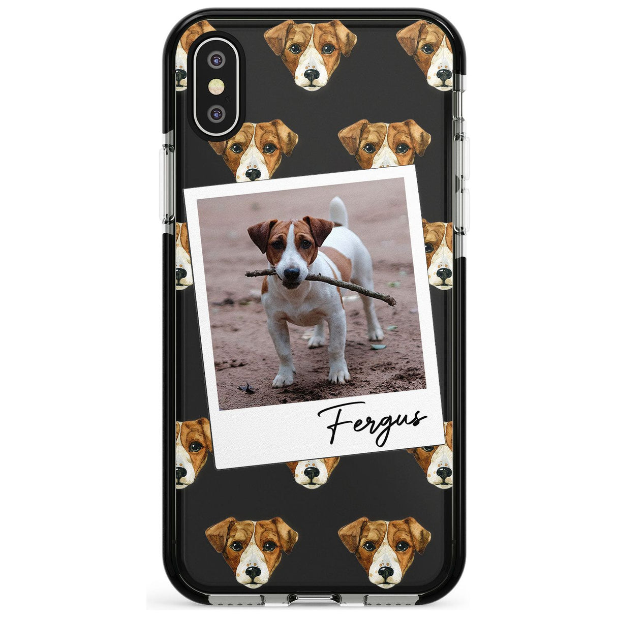 Jack Russell - Custom Dog Photo Pink Fade Impact Phone Case for iPhone X XS Max XR