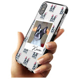 French Bulldog, Black & White - Custom Dog Photo Pink Fade Impact Phone Case for iPhone X XS Max XR