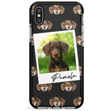 Dachshund, Brown - Custom Dog Photo Pink Fade Impact Phone Case for iPhone X XS Max XR