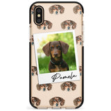 Dachshund, Brown - Custom Dog Photo Pink Fade Impact Phone Case for iPhone X XS Max XR