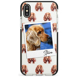 Cocker Spaniel - Custom Dog Photo Pink Fade Impact Phone Case for iPhone X XS Max XR