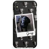 Labrador, Black - Custom Dog Photo Pink Fade Impact Phone Case for iPhone X XS Max XR