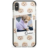 Cockapoo, Cream - Custom Dog Photo Pink Fade Impact Phone Case for iPhone X XS Max XR