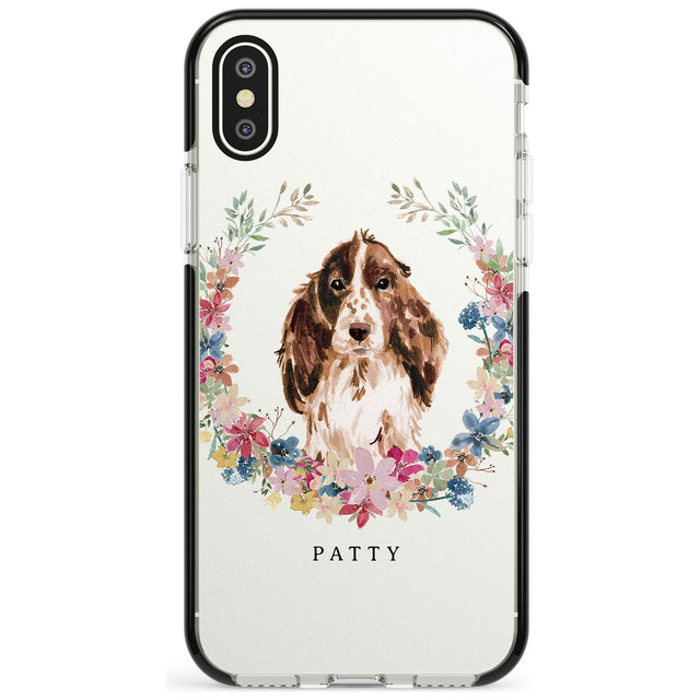 Brown Cocker Spaniel - Watercolour Dog Portrait Black Impact Phone Case for iPhone X XS Max XR