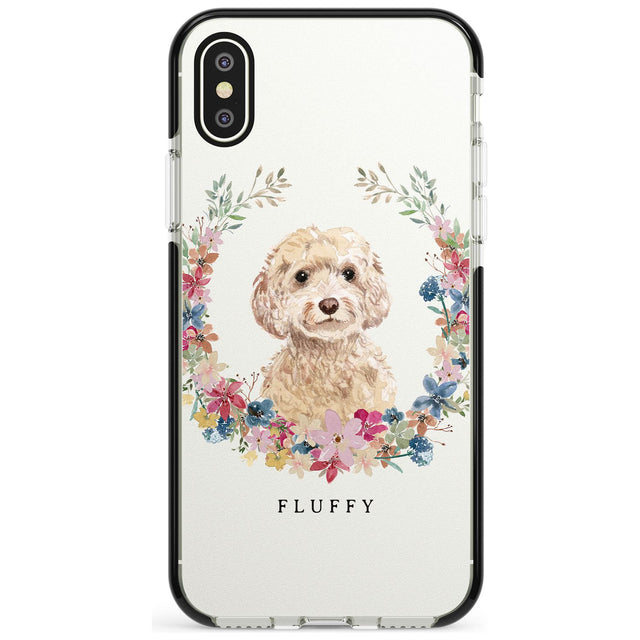 Champagne Cockapoo - Watercolour Dog Portrait Black Impact Phone Case for iPhone X XS Max XR