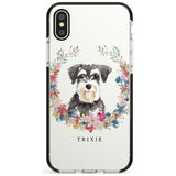 Miniature Schnauzer - Watercolour Dog Portrait Black Impact Phone Case for iPhone X XS Max XR