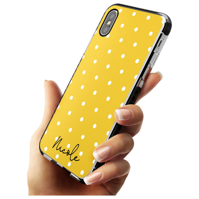 Custom Yellow Polka Dot iPhone Case   Custom Phone Case - Case Warehouse