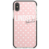 Custom Pink Polka iPhone Case  Black Impact Custom Phone Case - Case Warehouse