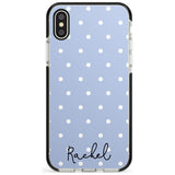 Simple Light Blue Dots iPhone Case  Black Impact Custom Phone Case - Case Warehouse