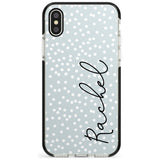 Vertical Cursive & Dots iPhone Case  Black Impact Custom Phone Case - Case Warehouse