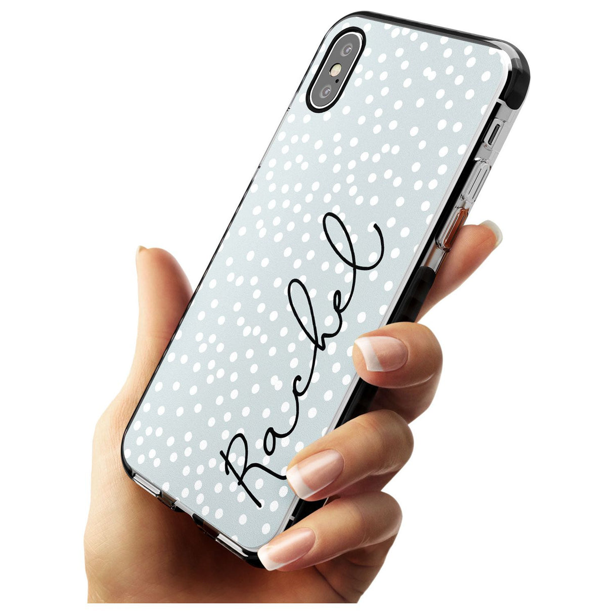 Vertical Cursive & Dots iPhone Case   Custom Phone Case - Case Warehouse