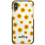 Sunflowers & Cursive iPhone Case  Black Impact Custom Phone Case - Case Warehouse