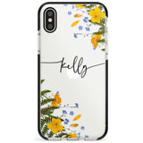 Custom Ferns & Flowers Pink Fade Impact Phone Case for iPhone X XS Max XR