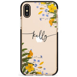 Custom Ferns & Flowers Pink Fade Impact Phone Case for iPhone X XS Max XR