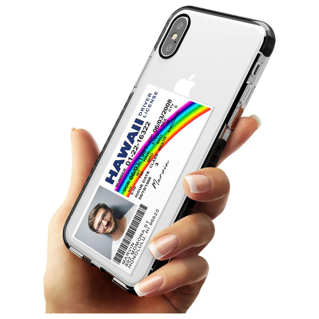 Personalised Hawaii Driving License Black Impact Phone Case for iPhone X XS Max XR