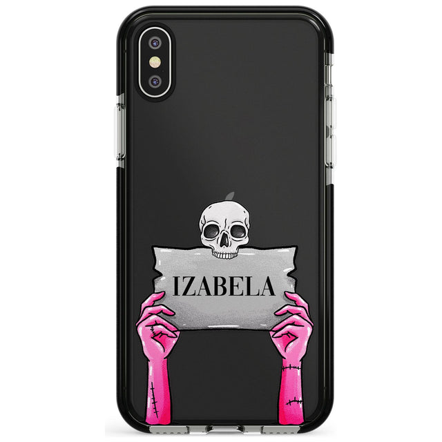 Personalised Grave Plaque Black Impact Phone Case for iPhone X XS Max XR