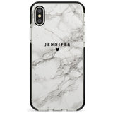 Personalised Light Grey Classic Marble Pink Fade Impact Phone Case for iPhone X XS Max XR