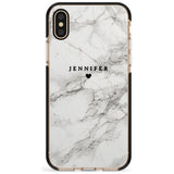 Personalised Light Grey Classic Marble Pink Fade Impact Phone Case for iPhone X XS Max XR