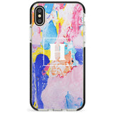 Mixed Pastels Custom Marbled Paper Black Impact Phone Case for iPhone X XS Max XR