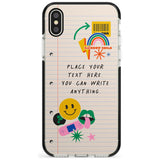 Custom Nostalgia Sticker Mix #1 Pink Fade Impact Phone Case for iPhone X XS Max XR