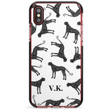 Personalised Cheetah Pattern: Black & White Pink Fade Impact Phone Case for iPhone X XS Max XR