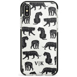 Tiger Silhouettes iPhone Case  Black Impact Custom Phone Case - Case Warehouse