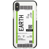 Earth Custom Space Travel Ticket iPhone Case  Black Impact Custom Phone Case - Case Warehouse